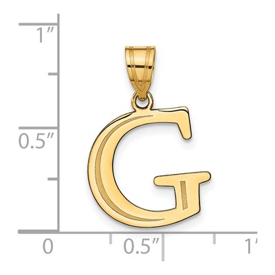 10K Yellow Gold Large Letter G Pendant – view 4