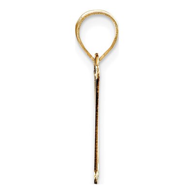 10K Yellow Gold Large Letter H Pendant – view 2