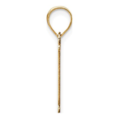 10K Yellow Gold Large 'i' Letter I Pendant – view 2
