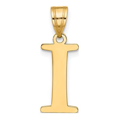 10K Yellow Gold Large 'i' Letter I Pendant – view 3