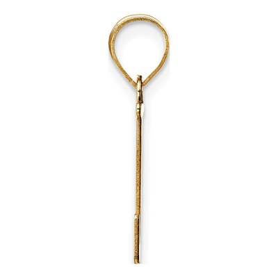 10K Yellow Gold Large Letter J Pendant – view 2