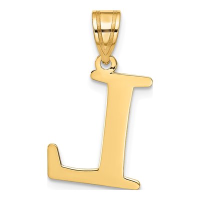 10K Yellow Gold Large Letter L Pendant – view 3