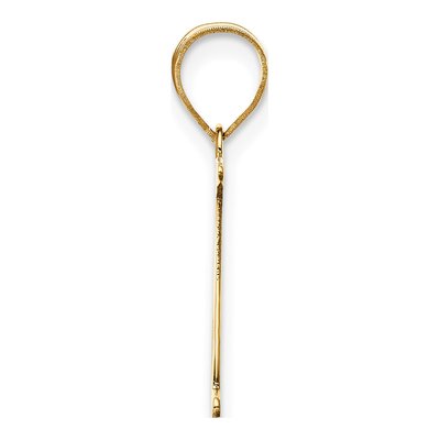 10K Yellow Gold Large Letter N Pendant – view 2