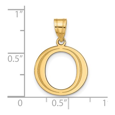 10K Yellow Gold Large Letter O Pendant – view 5