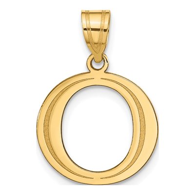10K Yellow Gold Large Letter O Pendant