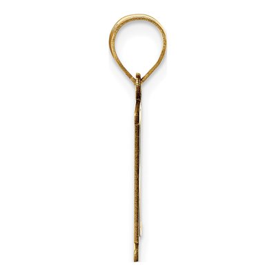 10K Yellow Gold Letter R Pendant – view 2