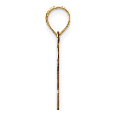10K Yellow Gold Large Letter S Pendant – view 2