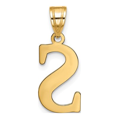 10K Yellow Gold Large Letter S Pendant – view 3