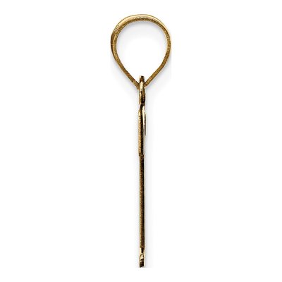 10K Yellow Gold Large Letter T Pendant – view 2