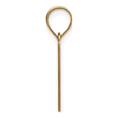 10K Yellow Gold Large Letter V Pendant – view 3