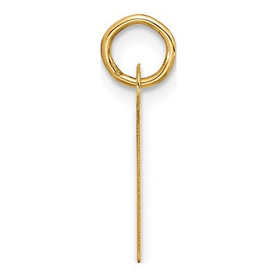 10K Yellow Gold Block Initial A Pendant – view 3