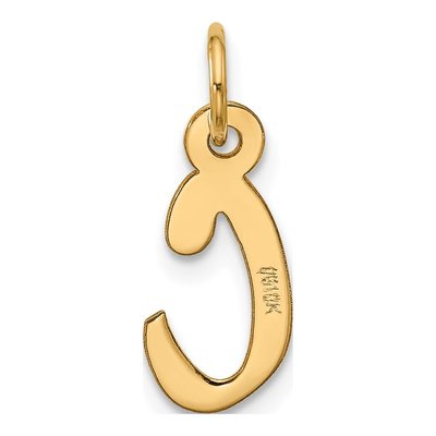10K Yellow Gold Large Block Initial C Charm – view 3