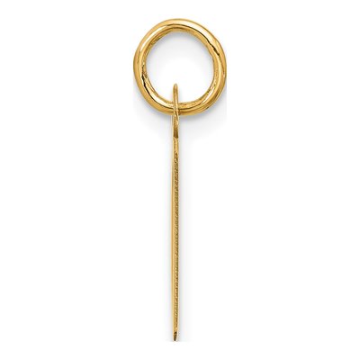 10K Yellow Gold Large Block Initial D Charm – view 3