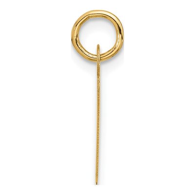10K Yellow Gold Large Block Initial F Charm – view 2
