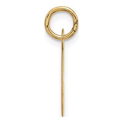 10K Yellow Gold Large Block Initial G Charm – view 3