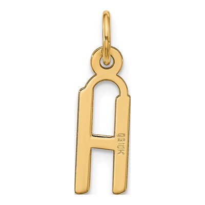 10K Yellow Gold Initial H Charm – view 3