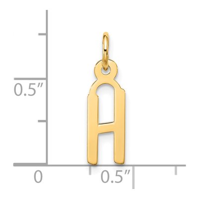 10K Yellow Gold Initial H Charm – view 4