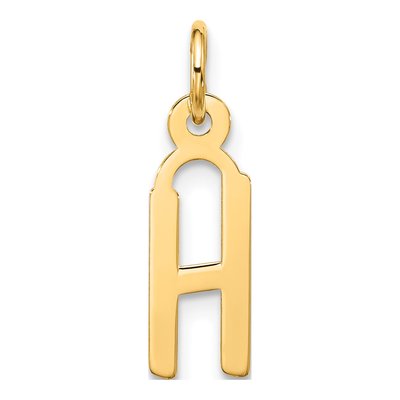 10K Yellow Gold Initial H Charm