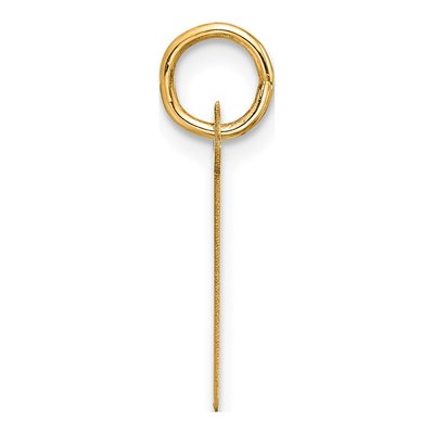10K Yellow Gold Initial I Block Pendant – view 3