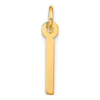 10K Yellow Gold Initial I Block Pendant