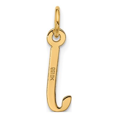 10K Yellow Gold Initial J Charm – view 3
