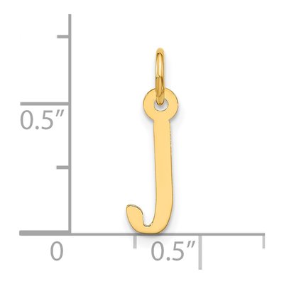 10K Yellow Gold Initial J Charm – view 4