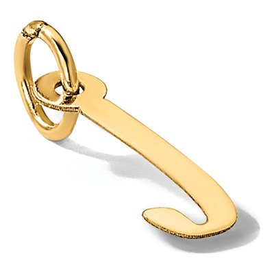 10K Yellow Gold Initial J Charm – view 5