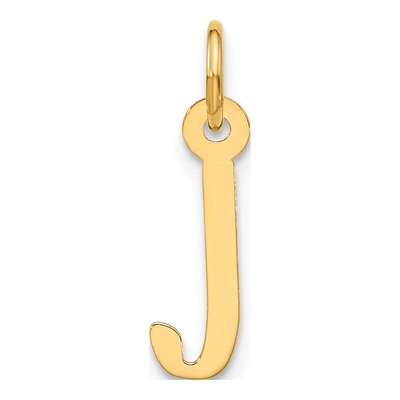 10K Yellow Gold Initial J Charm