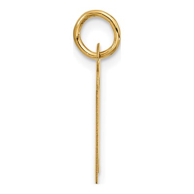 10K Yellow Gold Large Block Initial K Charm – view 3