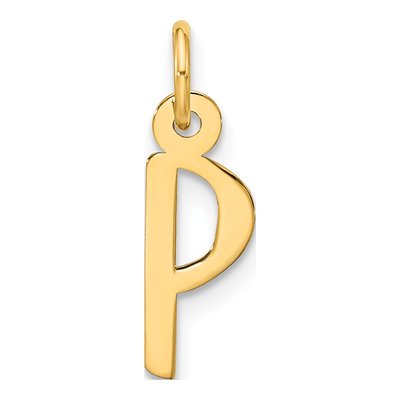 10K Yellow Gold Initial P Charm