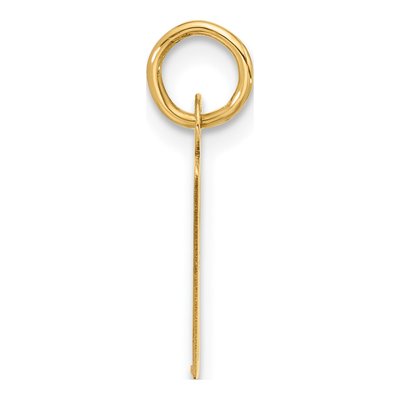 10K Yellow Gold Block Initial R Pendant – view 2