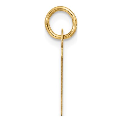 10K Yellow Gold Block Initial T Pendant – view 2