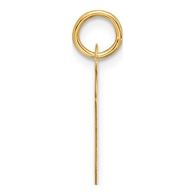 10K Yellow Gold Initial U Charm – view 2