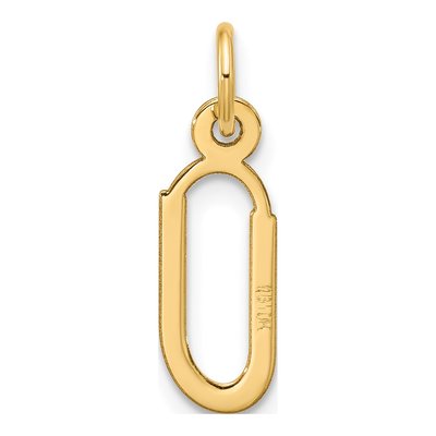 10K Yellow Gold Initial U Charm – view 3