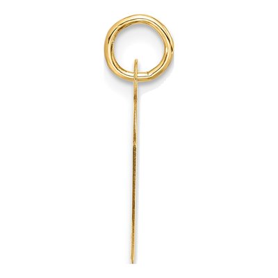 10K Yellow Gold Large Block Initial Y Charm – view 2