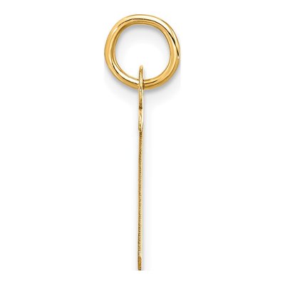10K Yellow Gold Large Block Initial Z Charm – view 2