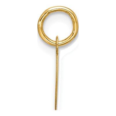 10K Yellow Gold Small Script Initial C Charm – view 2