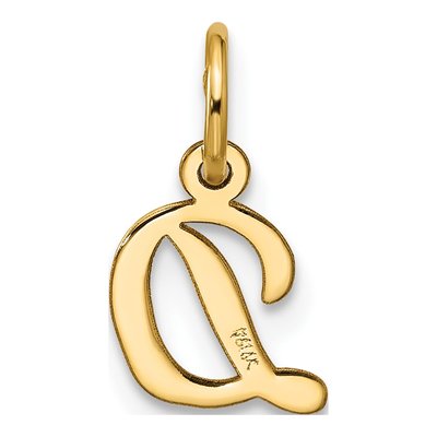 10K Yellow Gold Script Initial D Charm – view 3