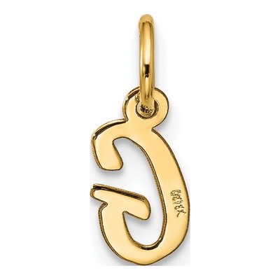 10K Yellow Gold Script Initial G Charm – view 3