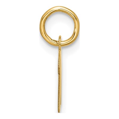 10K Yellow Gold Script Initial M Pendant – view 2