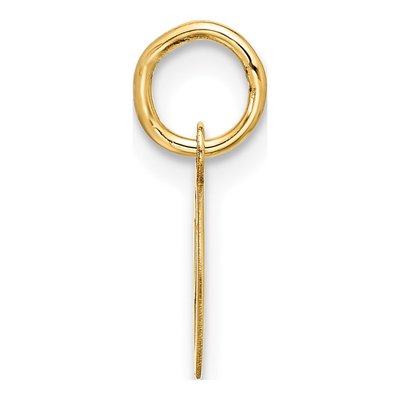 10K Yellow Gold Script Initial O Charm – view 3