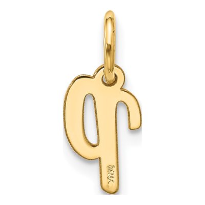 10K Yellow Gold Script Initial P Pendant – view 3