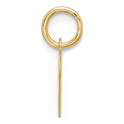 10K Yellow Gold Script Initial R Pendant – view 2