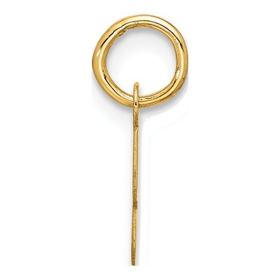 10K Yellow Gold Script Initial S Pendant – view 2