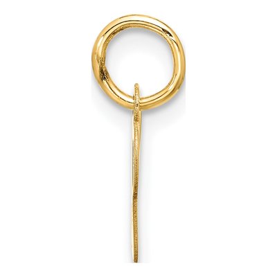 10K Yellow Gold Script Initial U Charm – view 2
