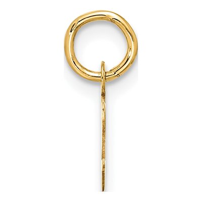 10K Yellow Gold Script Initial V Charm – view 3