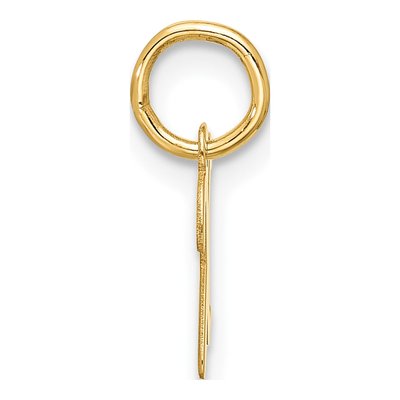 10K Yellow Gold Script Initial X Charm – view 2