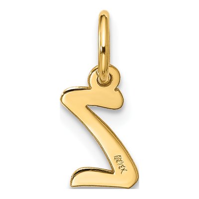 10K Yellow Gold Script Initial Z Charm – view 3
