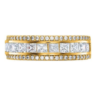 10K Yellow Gold CZ Wedding Band – view 5