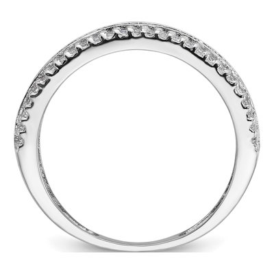 10K White Gold CZ Wedding Band – view 3